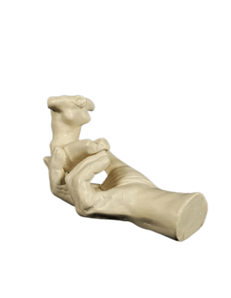 Sculpture of Rodin's Hand holding a female torso after Auguste Rodin