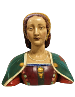 Bust of the praying statue of Charlotte of France after...