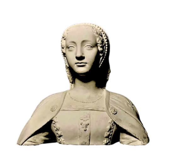 Bust of the praying statue of Charlotte of...