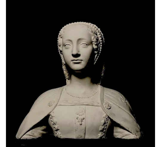 Bust of the praying statue of Charlotte of...