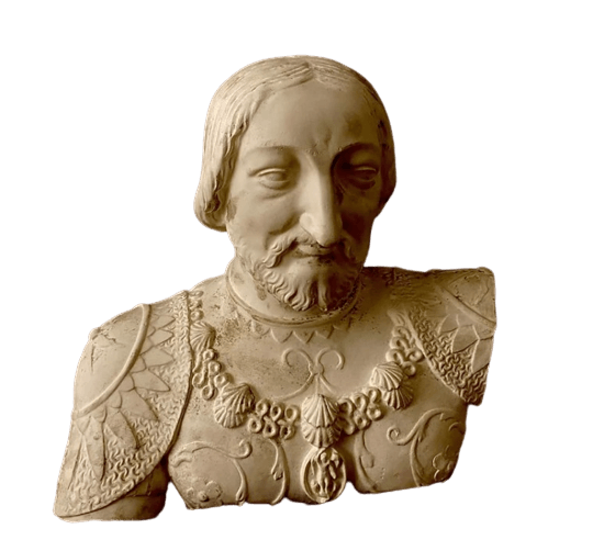 Bust of Francis I King of France in armour after Louis-Claude Vassé