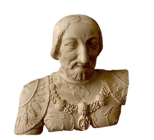 Busto de Francisco I, Rey de Francia, en armadura, según Louis-Claude Vassé
