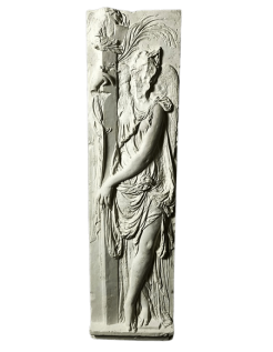 Low relief of the angel carrying the Cross or Faith after...