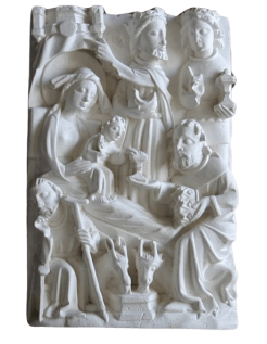 Low relief of the Nativity altarpiece of the Collegiate...