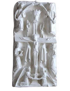 Low relief of Christ on the Cross, altarpiece of the...