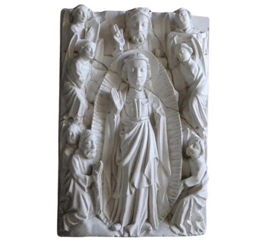 Low relief of the Assumption, altarpiece of the collegiate church of Saint-Léonard of Limoges