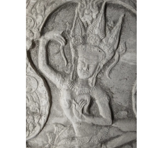 Bajorrelieve Apsara Bailarina Celestial, Arte...
