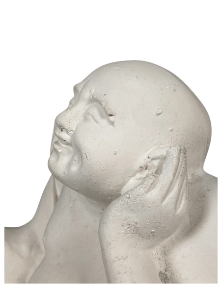 Estatuilla de Buda riendo sentado, símbolo de riqueza, Arte Chino