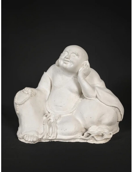 Estatuilla de Buda riendo sentado, símbolo de riqueza, Arte Chino