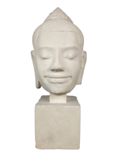 Tête de Bouddha style Bayon, Art Kmer