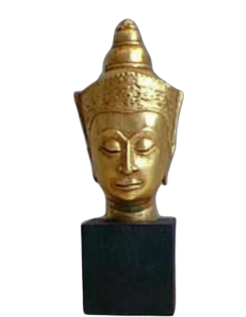 Tête de Bouddha Jambupati couronné, Art khmère