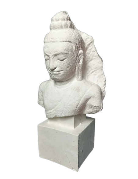 Tête de Bouddha protégé par le Naga, Art Khmer