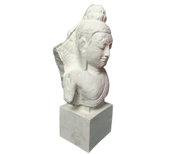 Buddha head protected by the Naga, Khmer Art