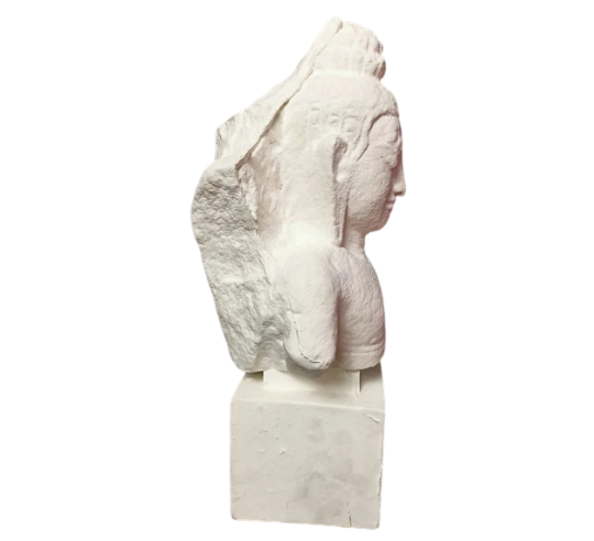 Buddha head protected by the Naga, Khmer Art