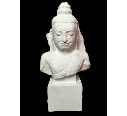 Tête de Bouddha protégé par le Naga, Art Khmer