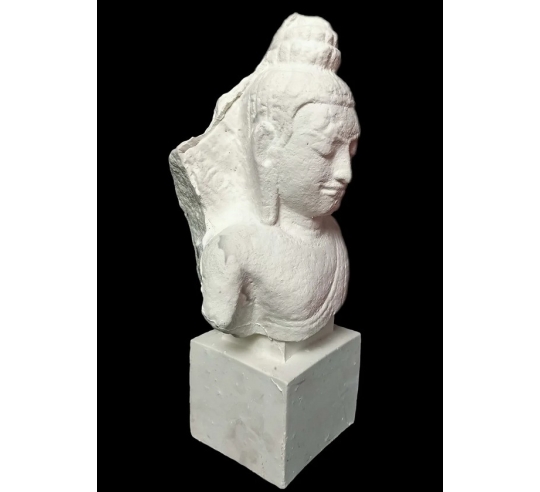 Tête de Bouddha protégé par le Naga, Art Khmer