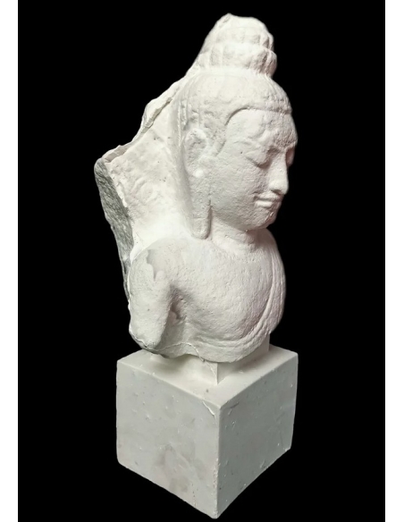 Tête de Bouddha protégé par le Naga, Art Khmer