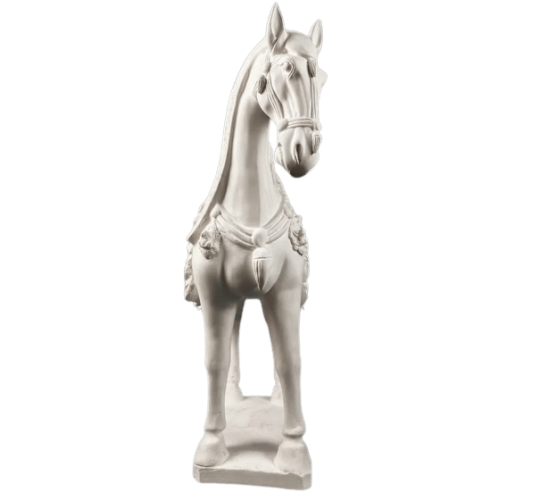 Statuette de Cheval de Guerre style Dynastie...
