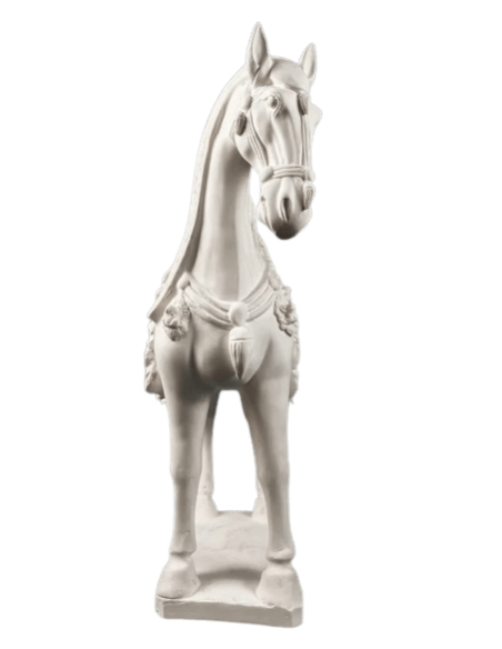 Statuette de Cheval de Guerre style Dynastie Tang, Art Chinois