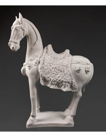 Statuette de Cheval de Guerre style Dynastie Tang, Art Chinois