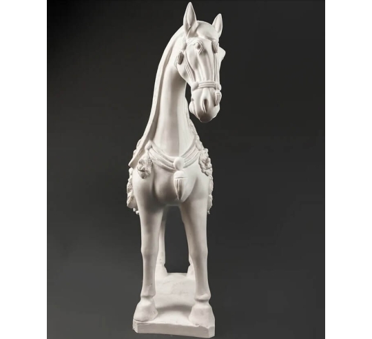 Statuette de Cheval de Guerre style Dynastie...