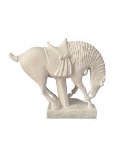 Estatuilla de un caballo de guerra, dinastía Tang, arte...
