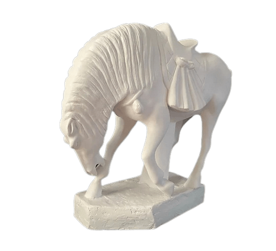 Statuette of a warhorse rearing in the style of...