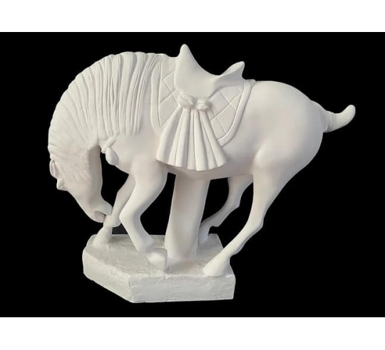Statuette of a warhorse rearing in the style of...