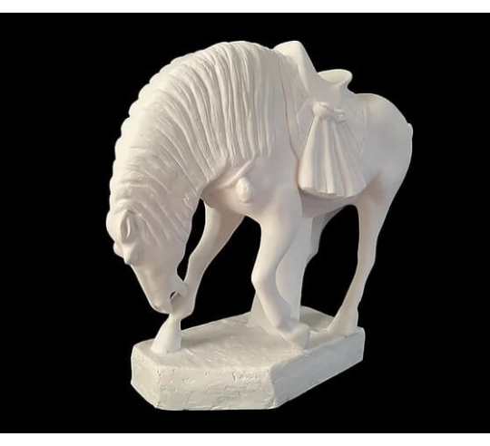 Statuette of a warhorse rearing in the style of...