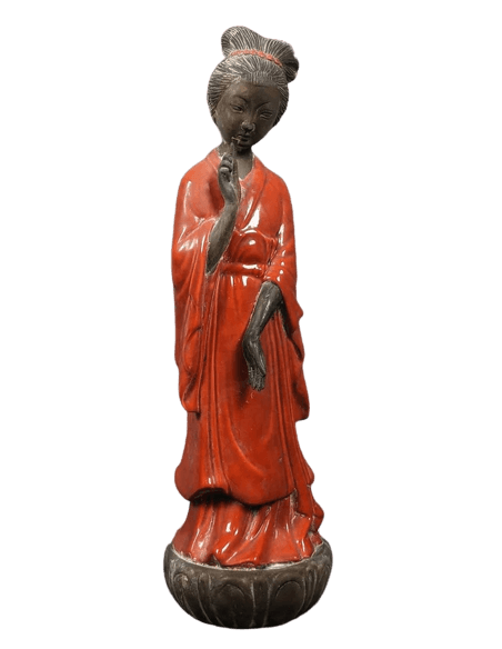 Statuette déesse Guanyin Bodhisattva ou déesse de la miséricorde.