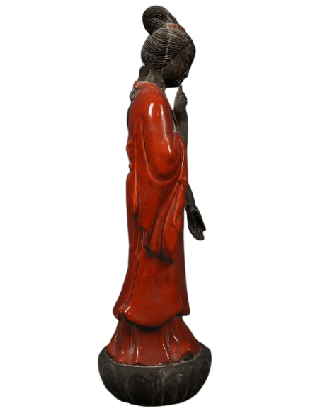 Statuette déesse Guanyin Bodhisattva ou déesse de la miséricorde.