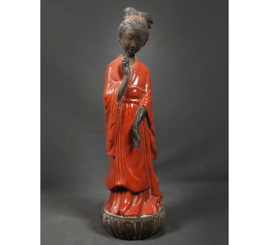 Statuette déesse Guanyin Bodhisattva ou déesse...