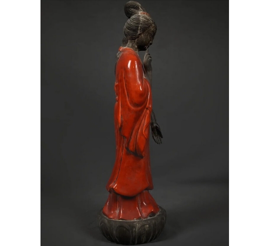 Statuette déesse Guanyin Bodhisattva ou déesse...