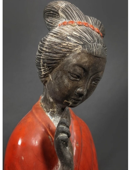 Statuette déesse Guanyin Bodhisattva ou déesse de la miséricorde.