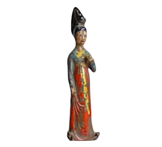 Statuette Princesse à la pomme style dynastie Tang, art Chinois.