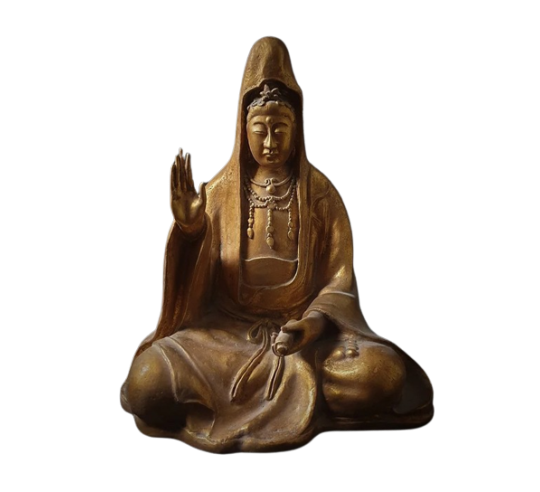 Estatua de loto kwan yin, arte chino