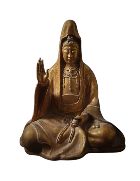 Estatua de loto kwan yin, arte chino