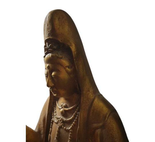 Estatua de loto kwan yin, arte chino