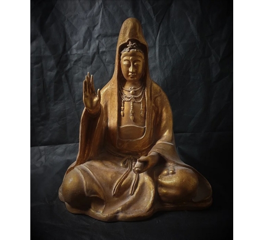 Estatua de loto kwan yin, arte chino