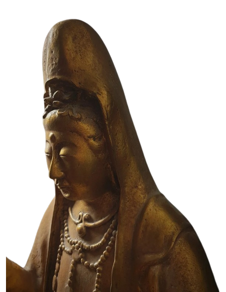 Estatua de loto kwan yin, arte chino