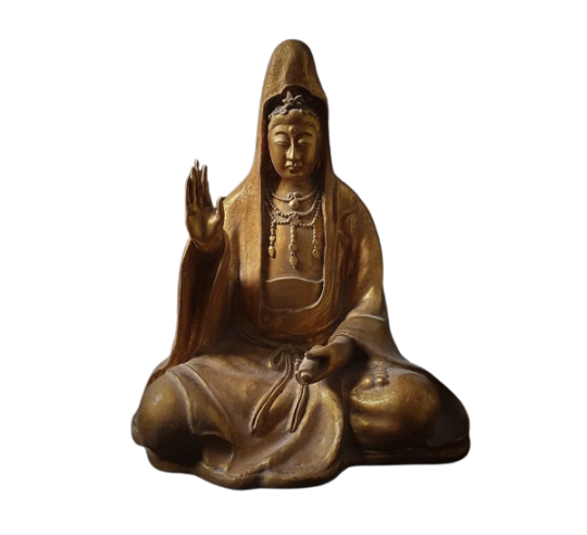 Estatua de loto kwan yin, arte chino