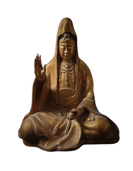 Estatua de loto kwan yin, arte chino