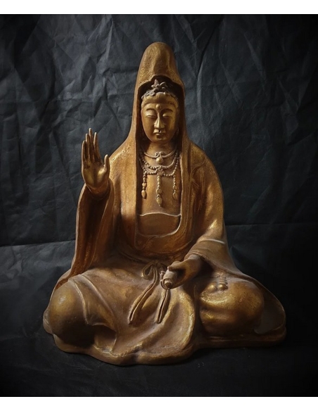Estatua de loto kwan yin, arte chino
