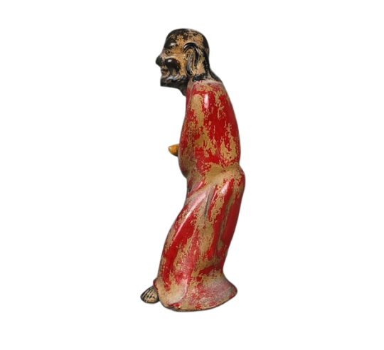 Estatuilla de un mendigo con su escudilla,...