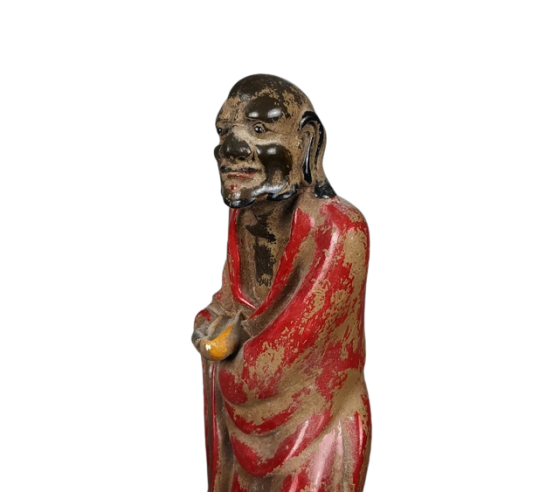Statuette of a beggar with his begging bowl,...