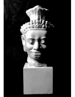 Head of temple guard Yaksha style, Kmer art