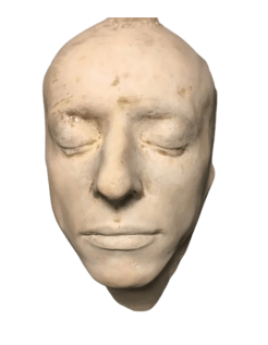 Máscara mortuoria de John Keats en su lecho de muerte.