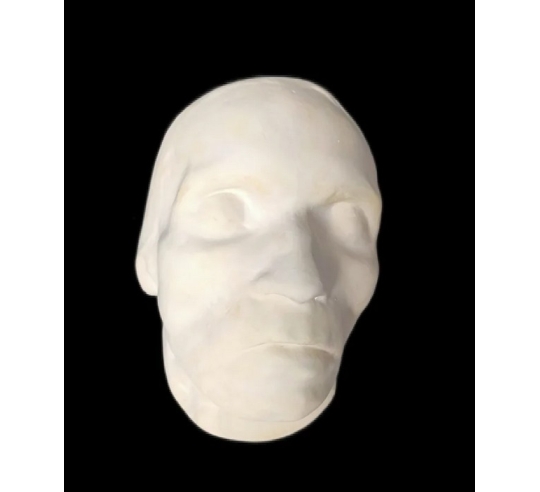 Masque mortuaire de Beethoven sur son lit de mort.