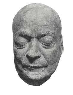 Máscara mortuoria de Pierre-Jean de Béranger en su lecho...