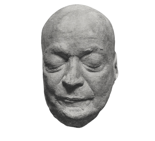 Mortuary mask of Pierre-Jean de Béranger on his deathbed.